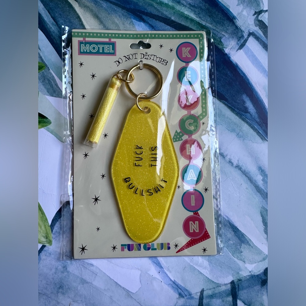 Fun Club - f*ck this bulls*it keychain NWT